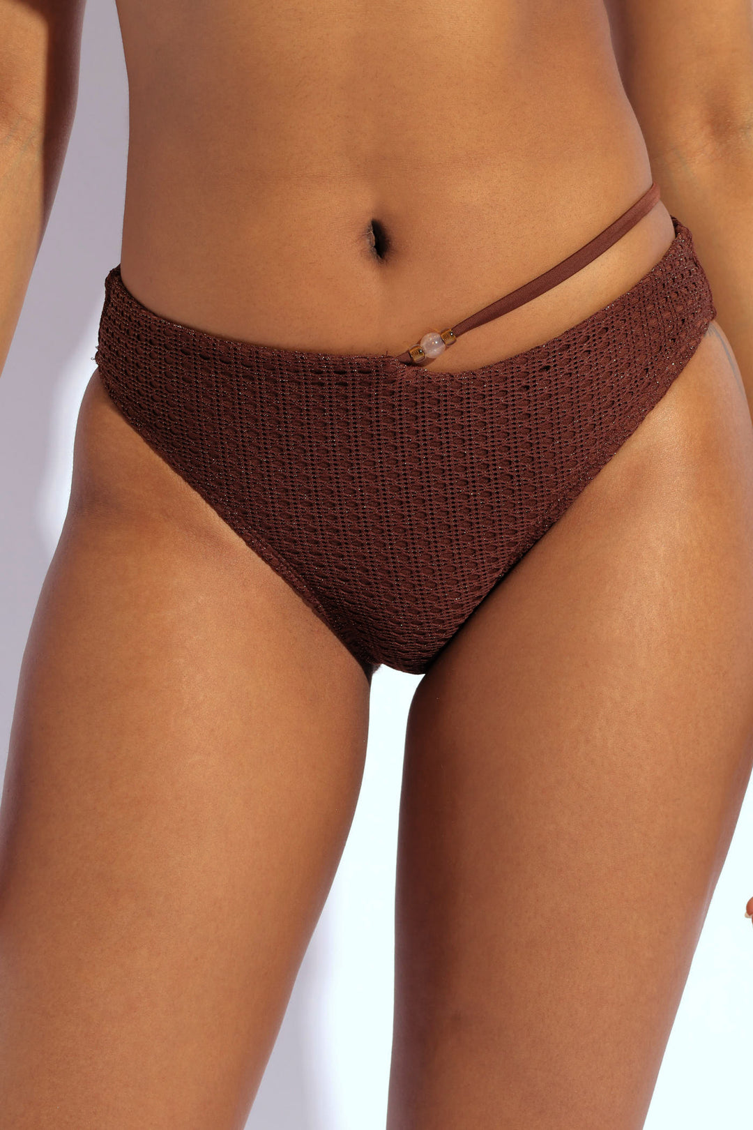 Mesh Bikini Bottom - Chocolate