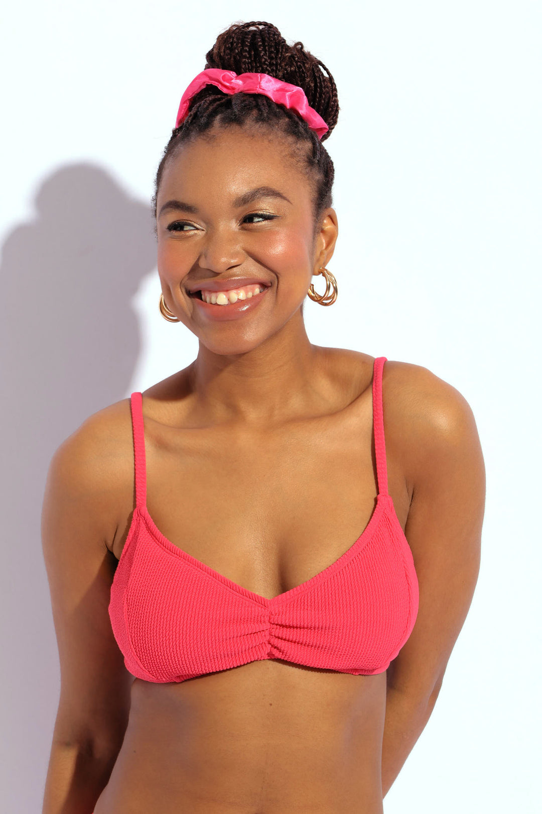 Textured Bikini Top - Pink