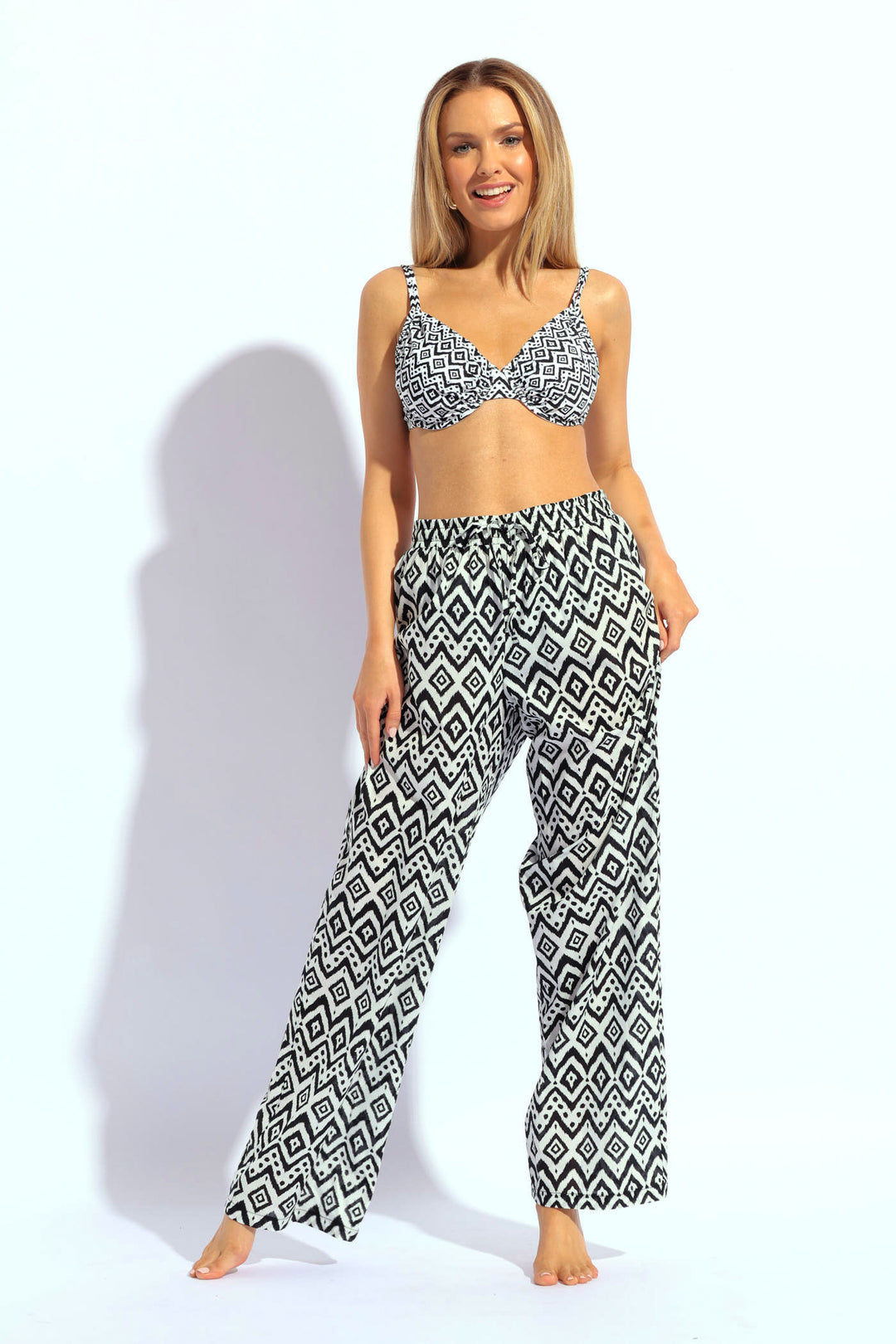 Printed Lightly Padded Bikini Top - Multi