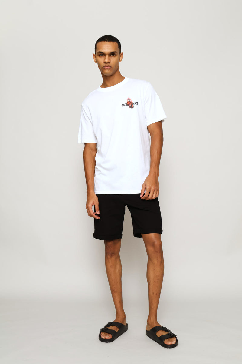 Boxing Front & Back Tee - White