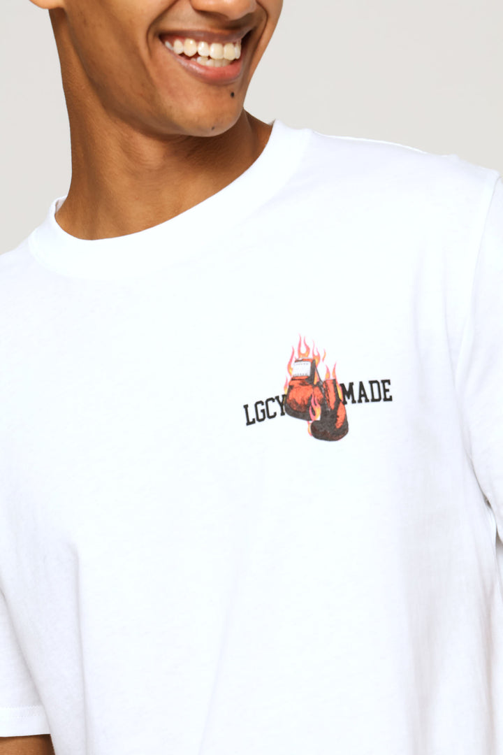 Boxing Front & Back Tee - White