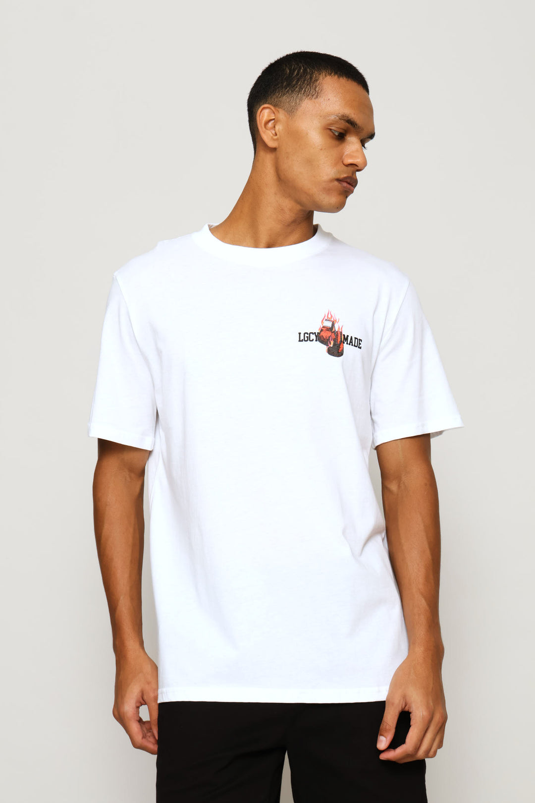 Boxing Front & Back Tee - White