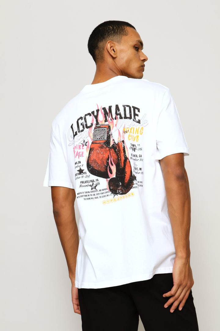 Boxing Front & Back Tee - White