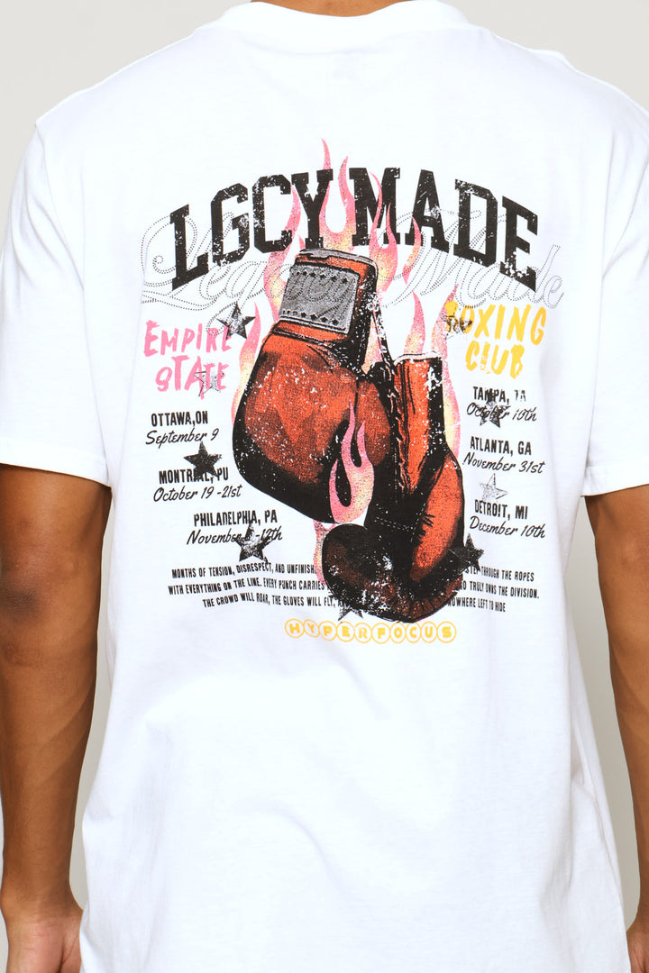 Boxing Front & Back Tee - White