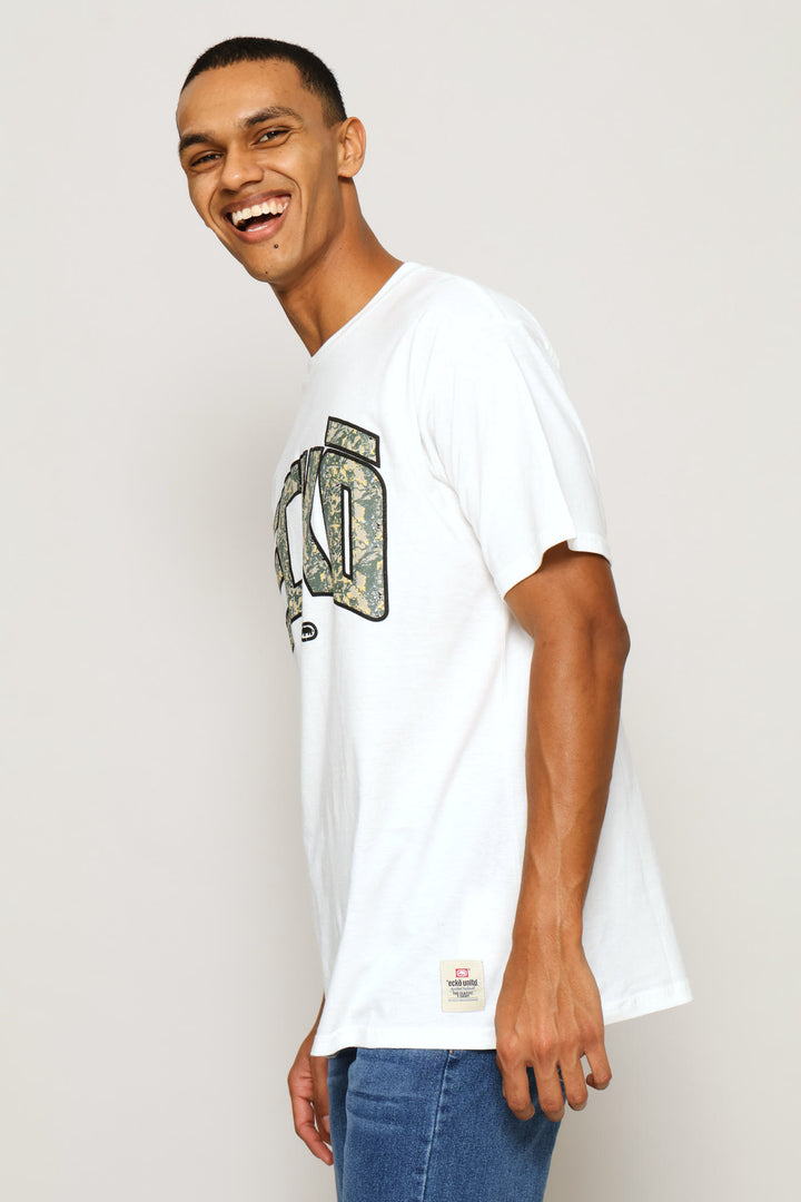 Camo Front & Back Tee - Off White