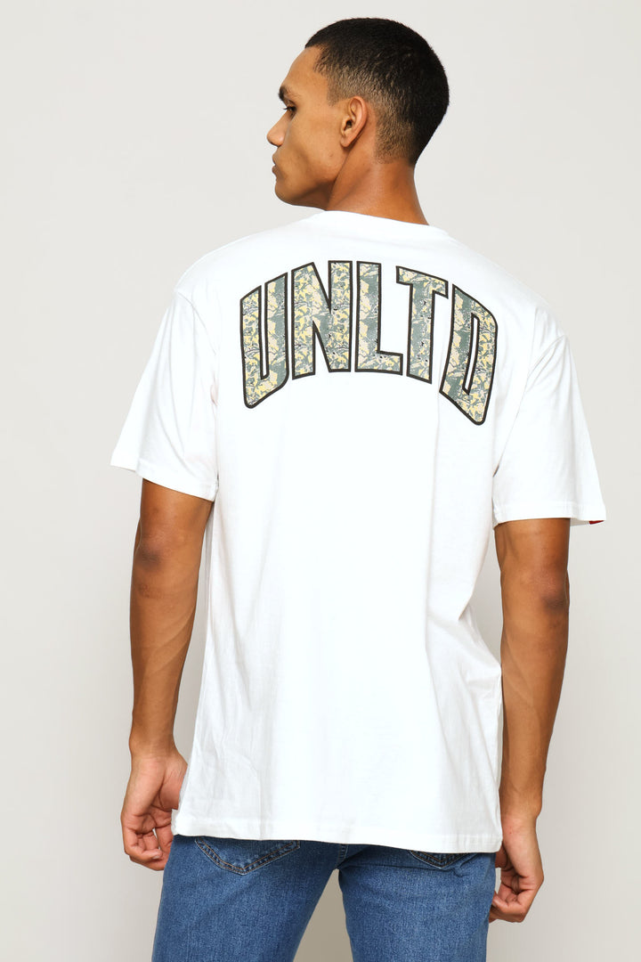 Camo Front & Back Tee - Off White