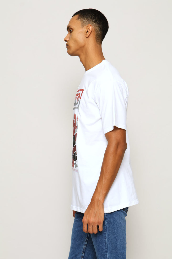 City Print Tee - White