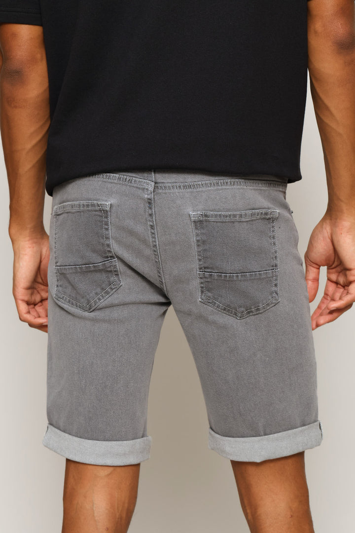 Denim Short - Light Grey