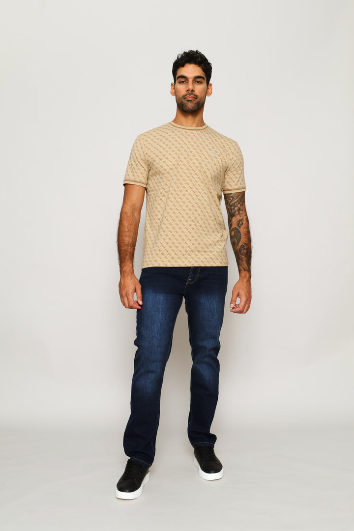 All Over Print Tee - Stone