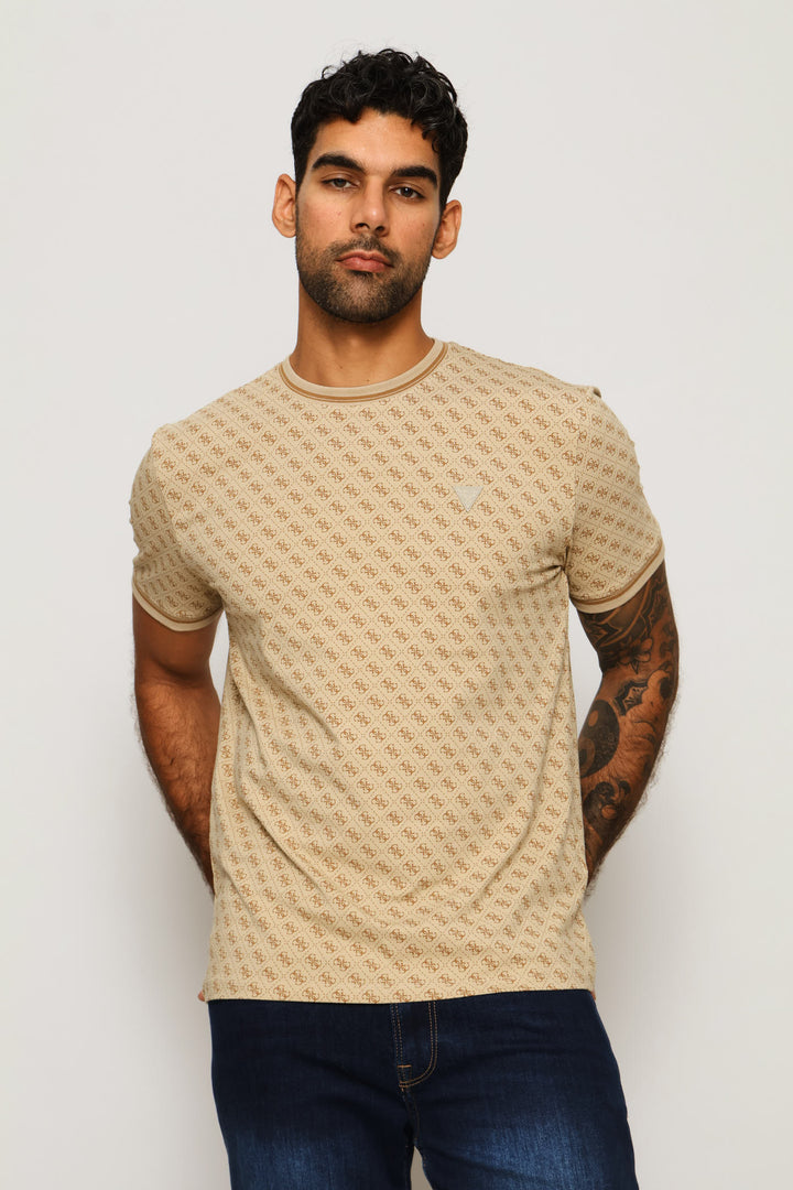 All Over Print Tee - Stone
