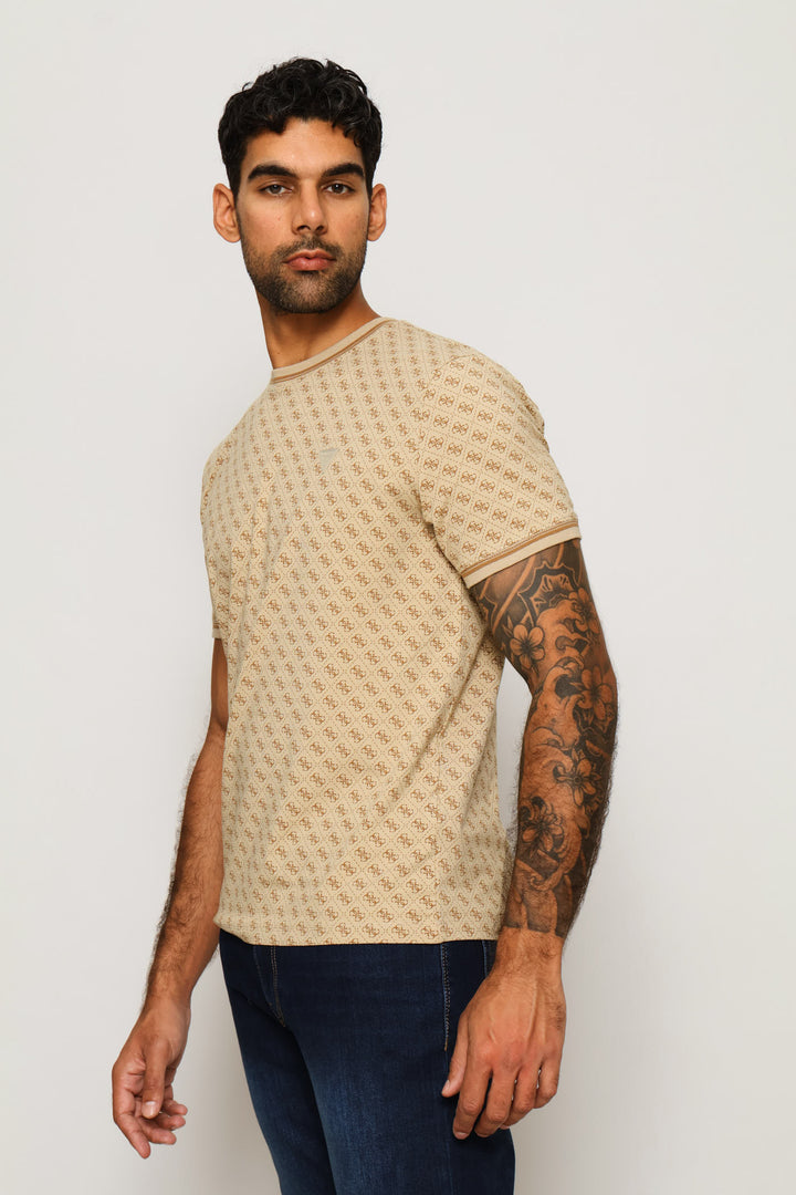 All Over Print Tee - Stone