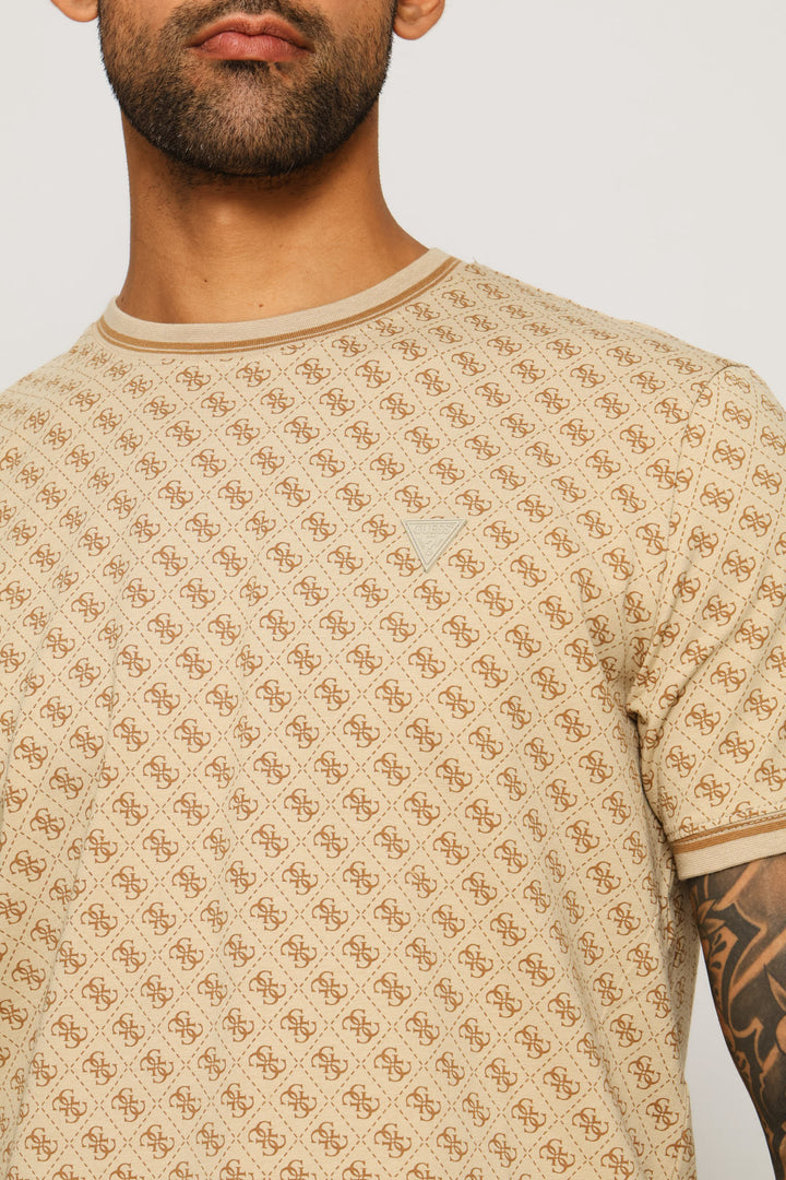 All Over Print Tee - Stone