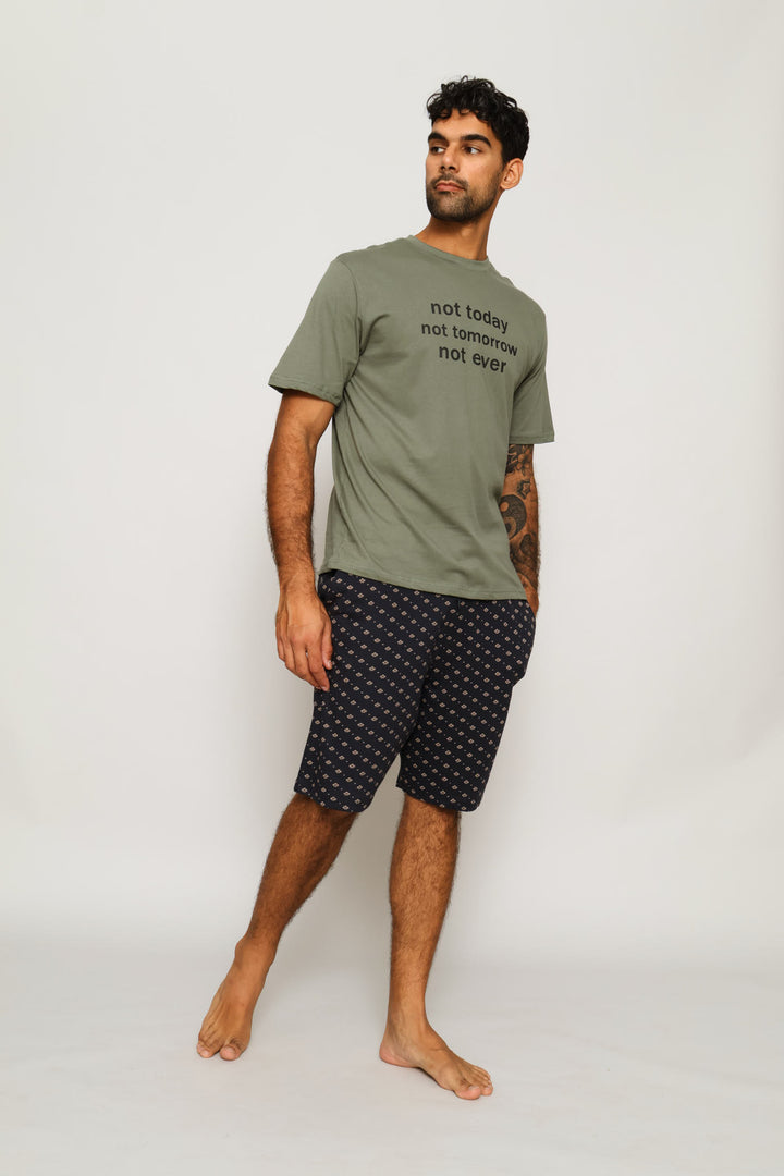 Not Today Slogan Tee - Sage