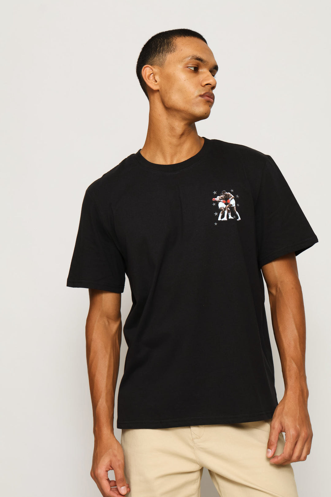 Boxer Print Tee - Black