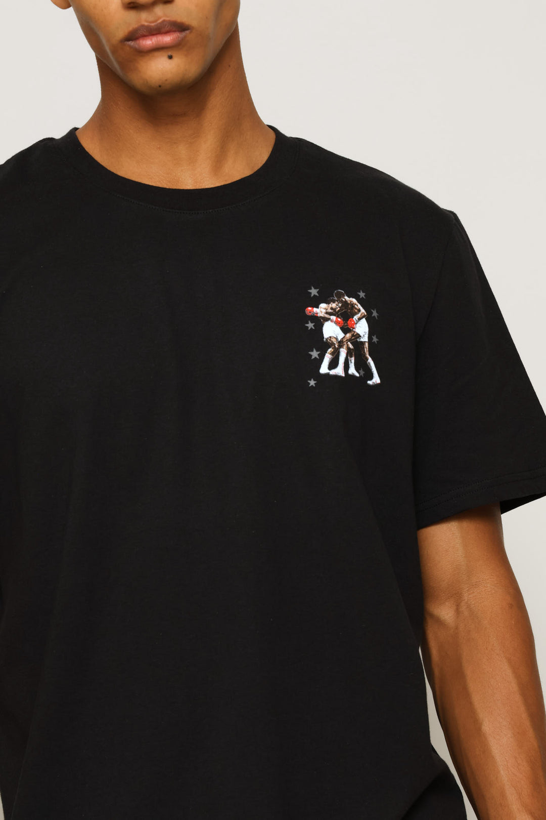 Boxer Print Tee - Black