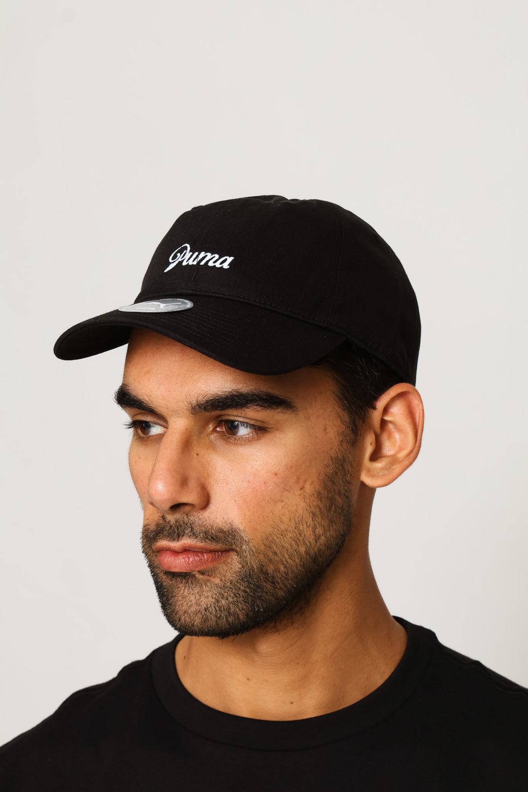 Essential Script Logo Dad Cap - Black