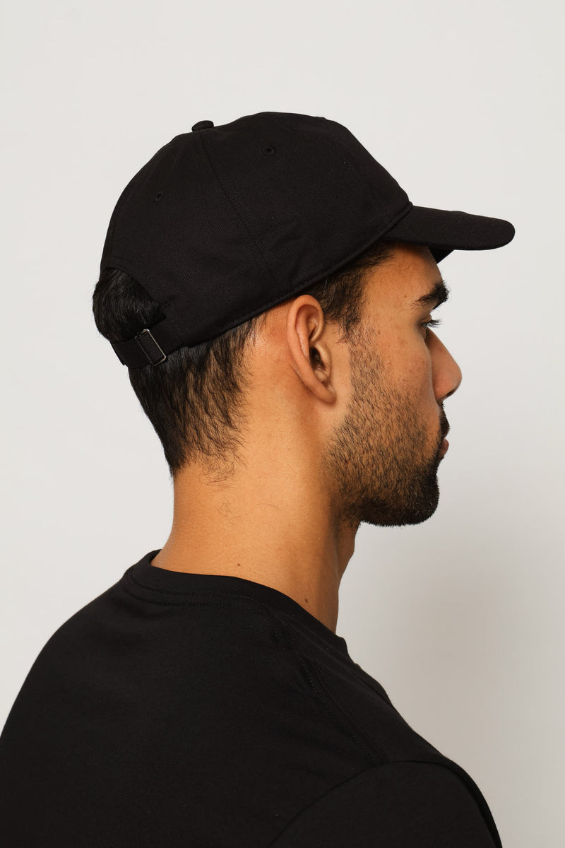 Essential Script Logo Dad Cap - Black