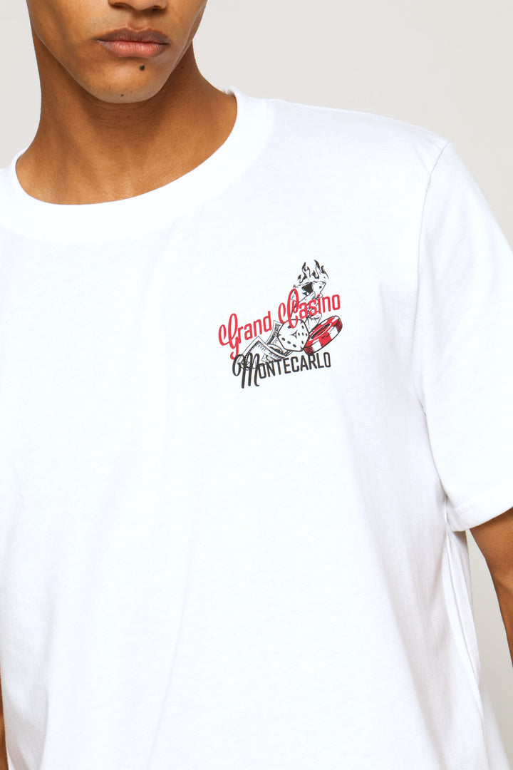 Casino Print Tee - White
