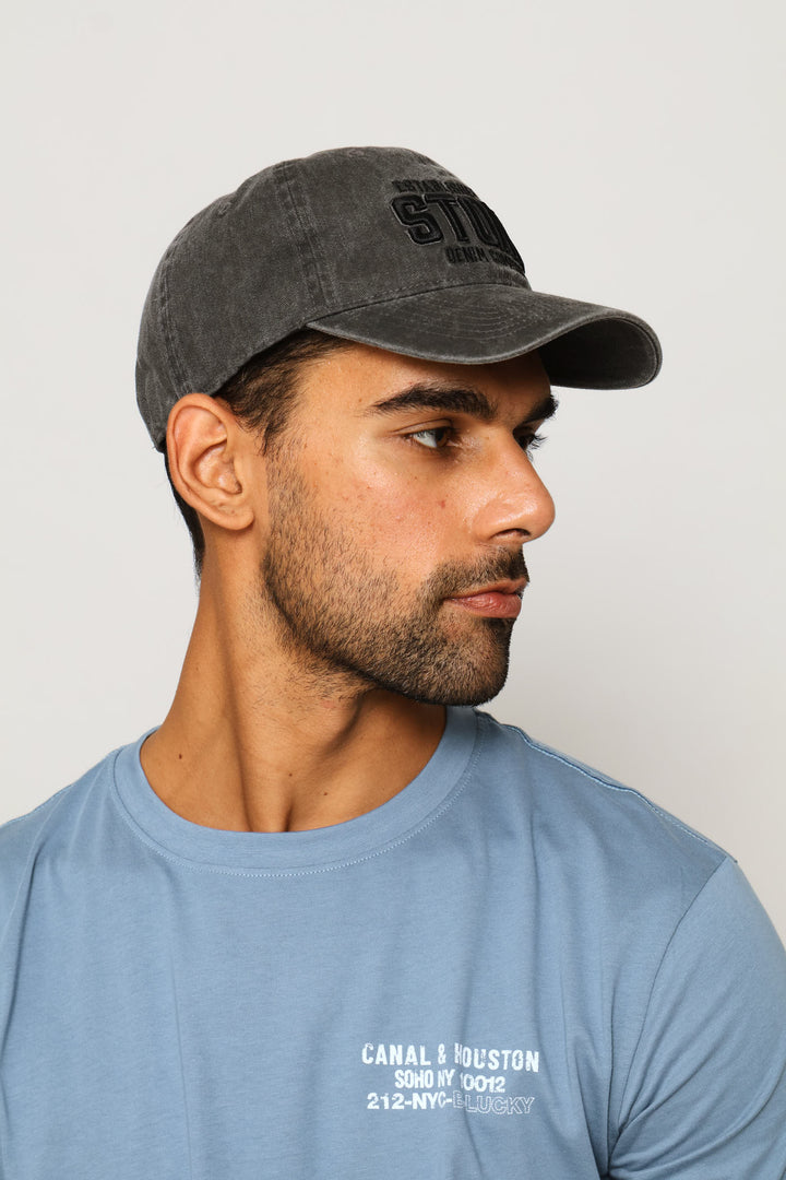 Denim Cap - Black