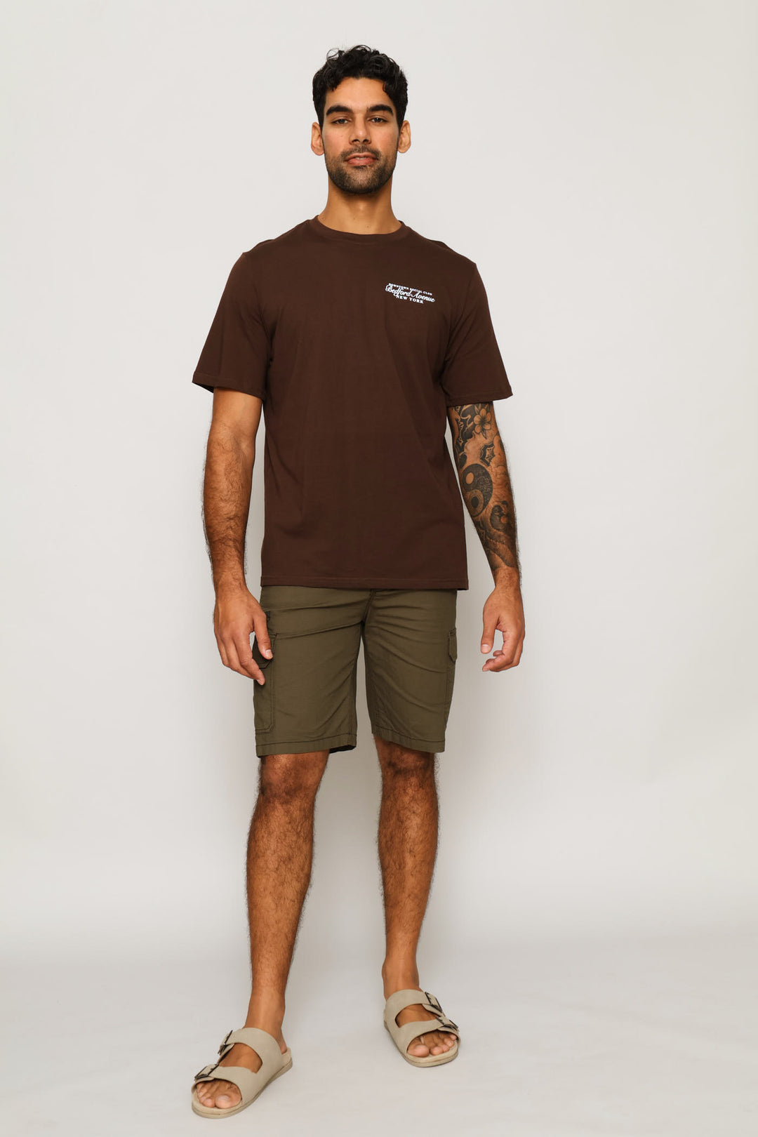 Bedford Ave Social Club Tee - Chocolate