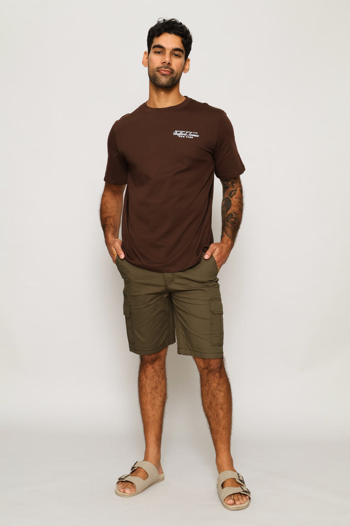 Rib Stop Cargo Shorts - Olive