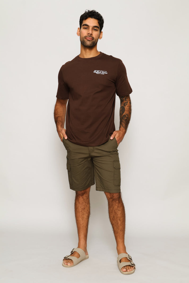 Rib Stop Cargo Shorts - Olive