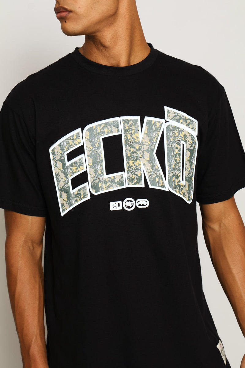 Camo Front & Back Tee - Black