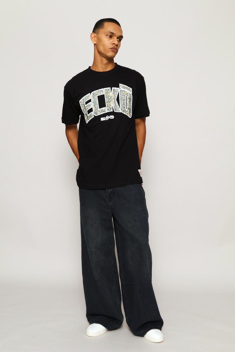 Camo Front & Back Tee - Black