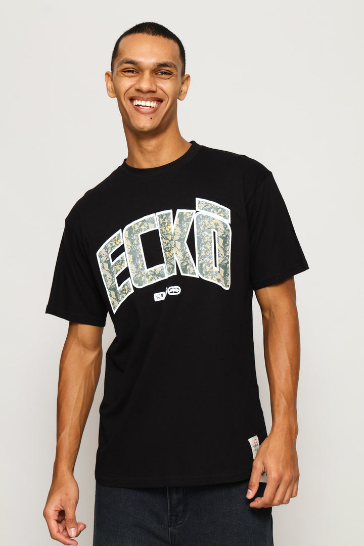 Camo Front & Back Tee - Black