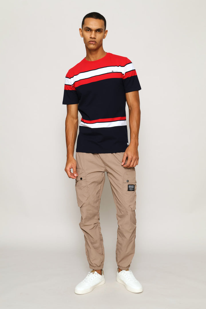Buster Stripe Tee - Navy
