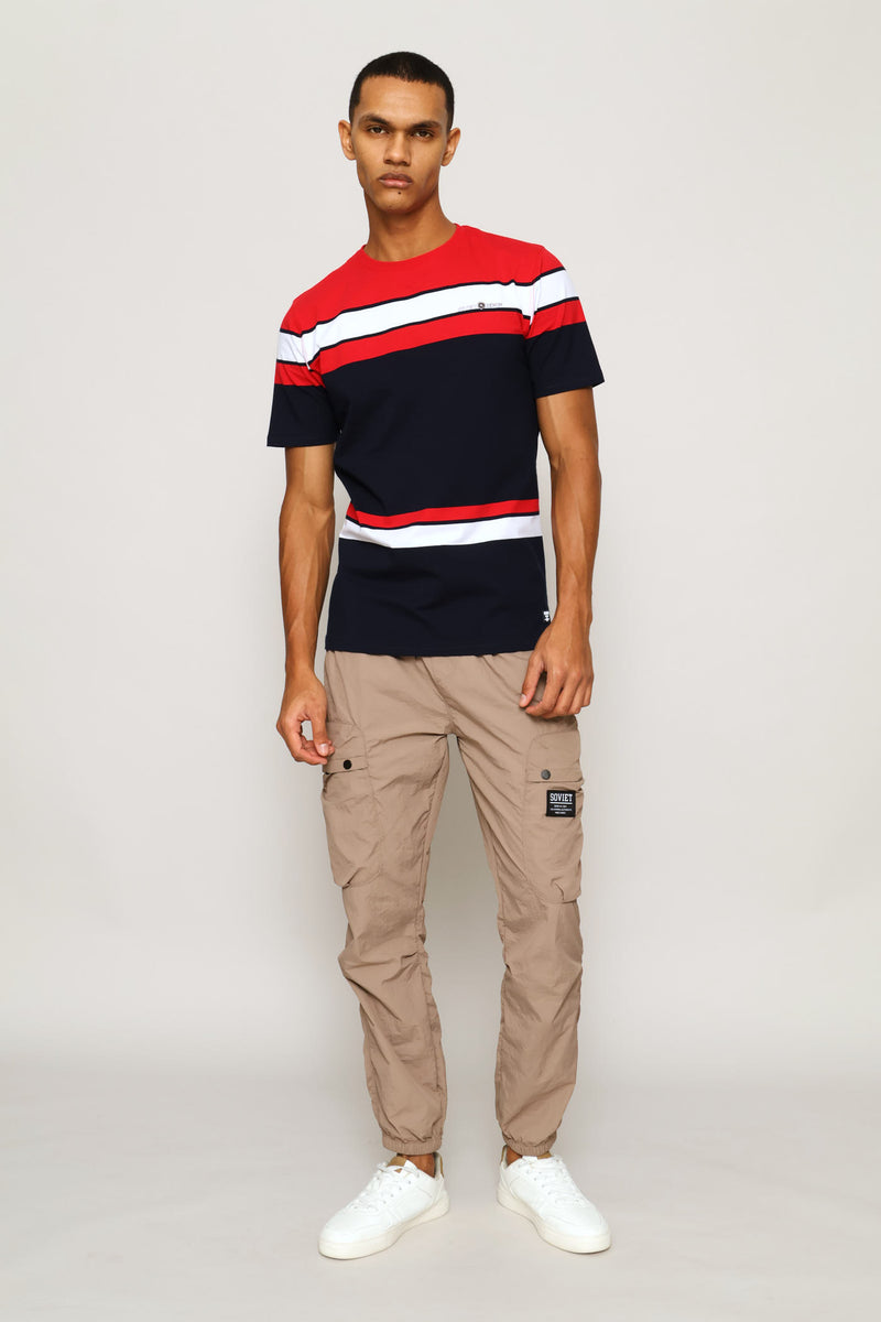 Buster Stripe Tee - Navy