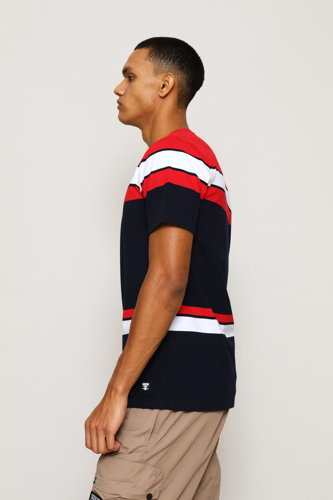 Buster Stripe Tee - Navy