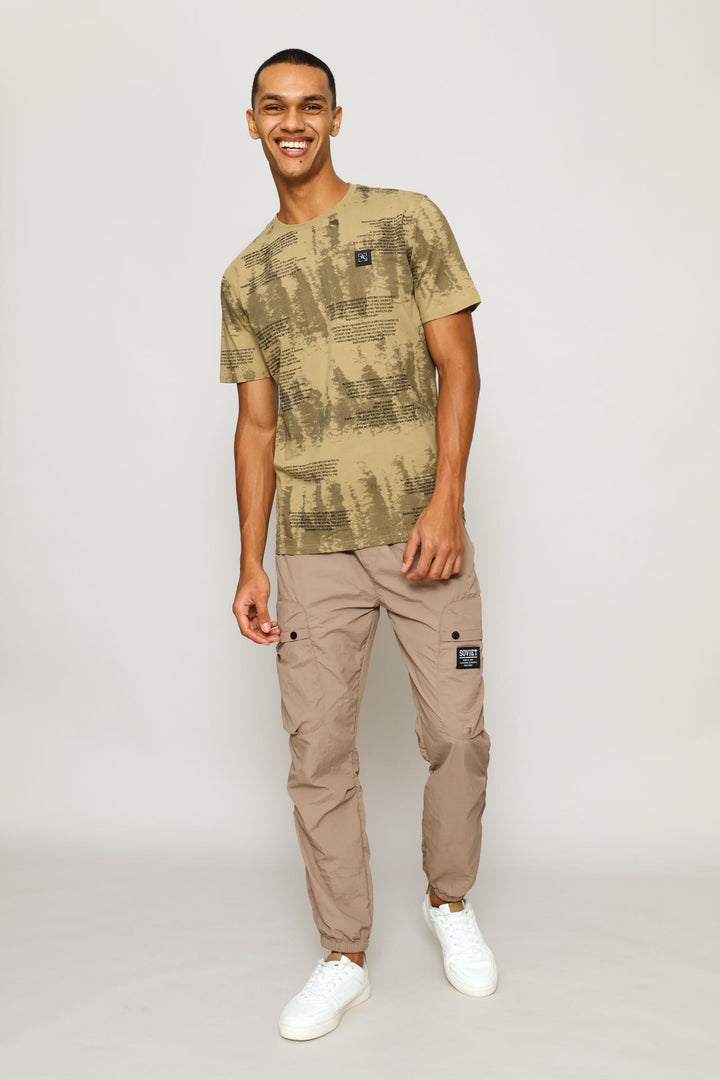 Sandler All Over Print Tee - Stone