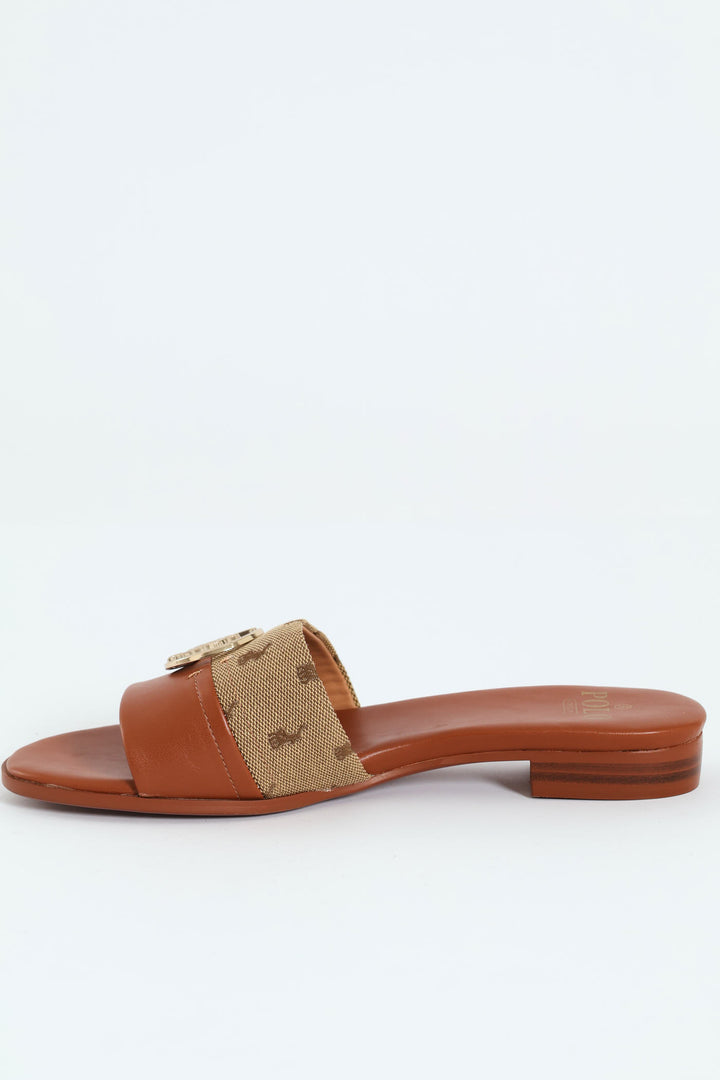 Jacquard Mule Sandal - Stone