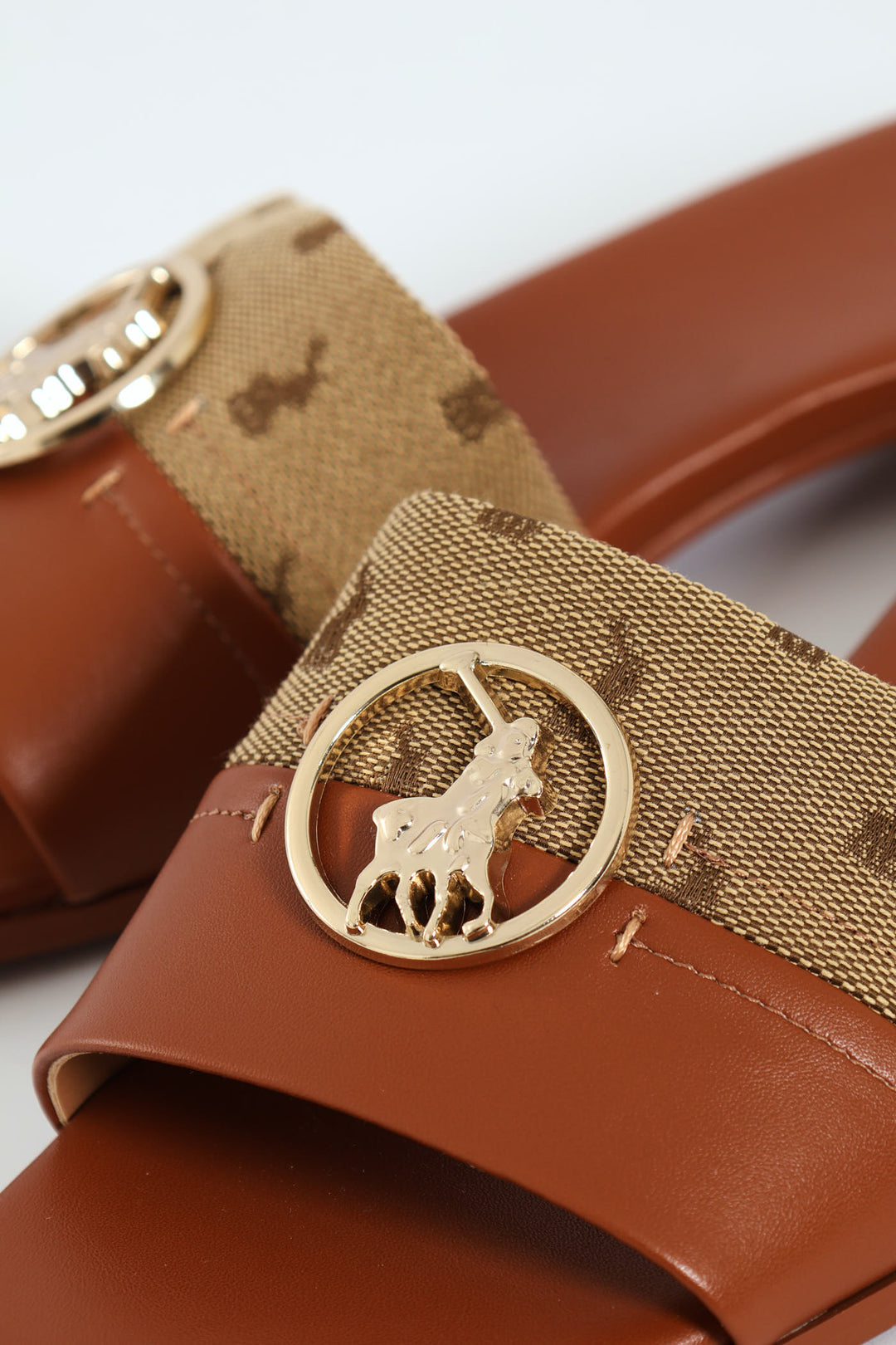 Jacquard Mule Sandal - Stone