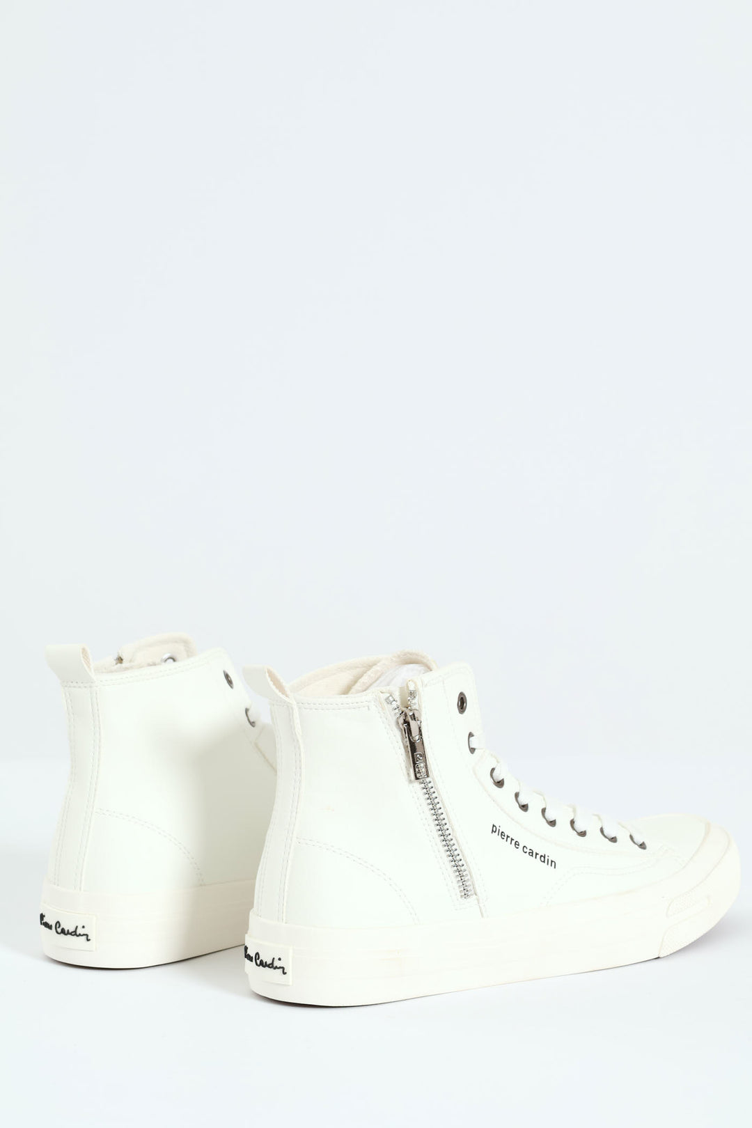 Funk Zip Trim High Lace Up Sneaker - White