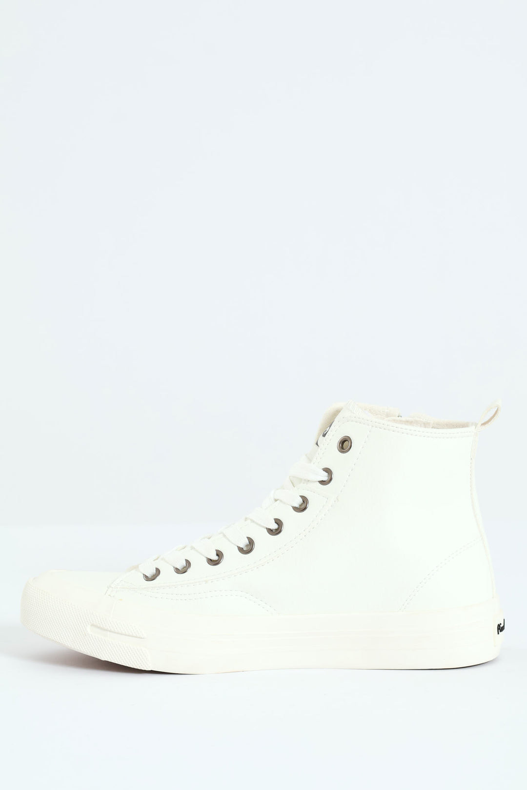 Funk Zip Trim High Lace Up Sneaker - White