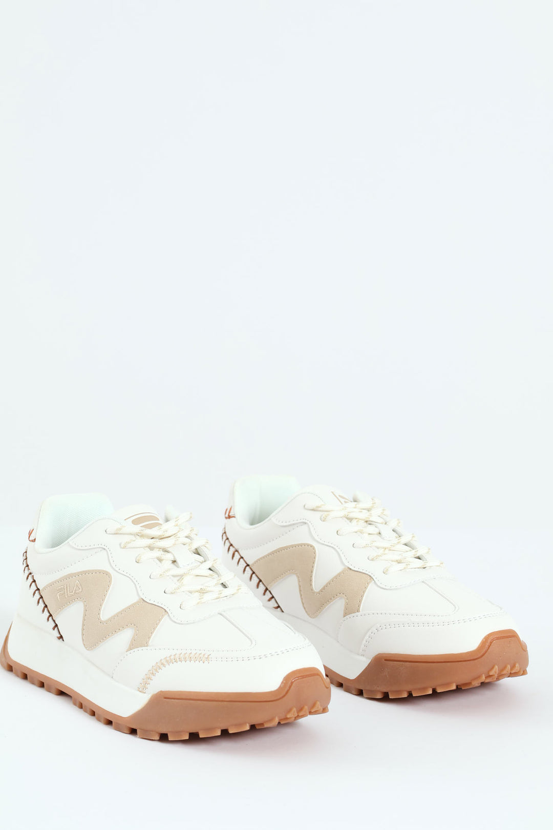 Alessandra Patchwork Sneaker - White/Beige