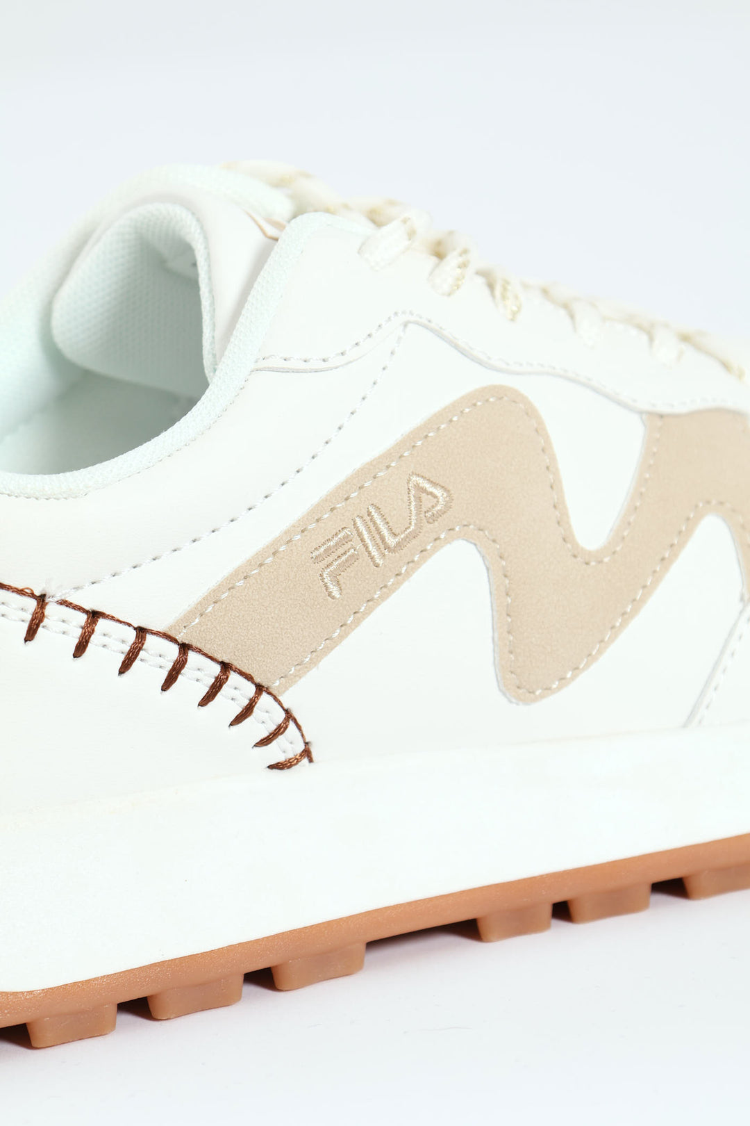 Alessandra Patchwork Sneaker - White/Beige