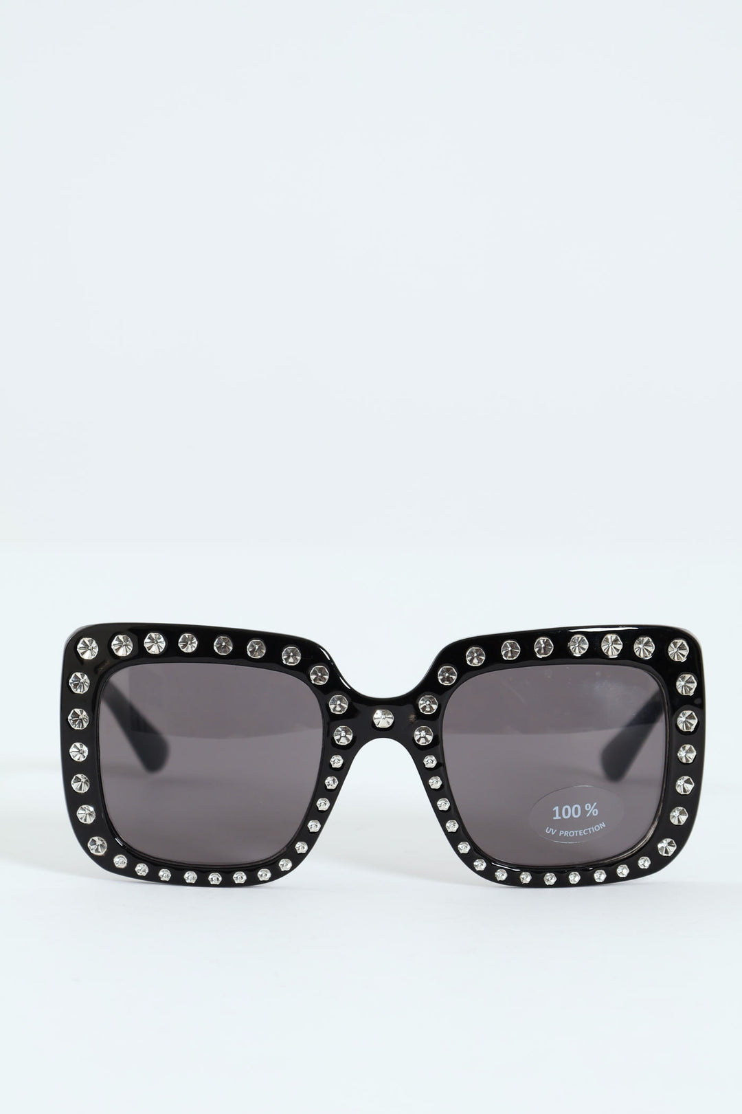 Pre-Girls Square Diamante Sunnies - Black