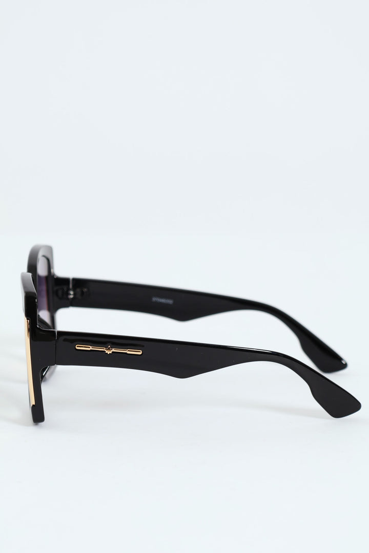 Gold Trim Large Frame - Black