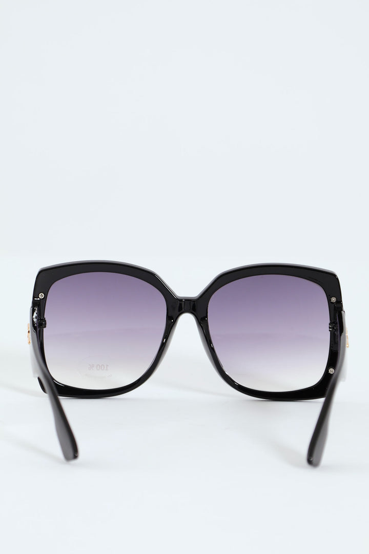 Gold Trim Large Frame - Black