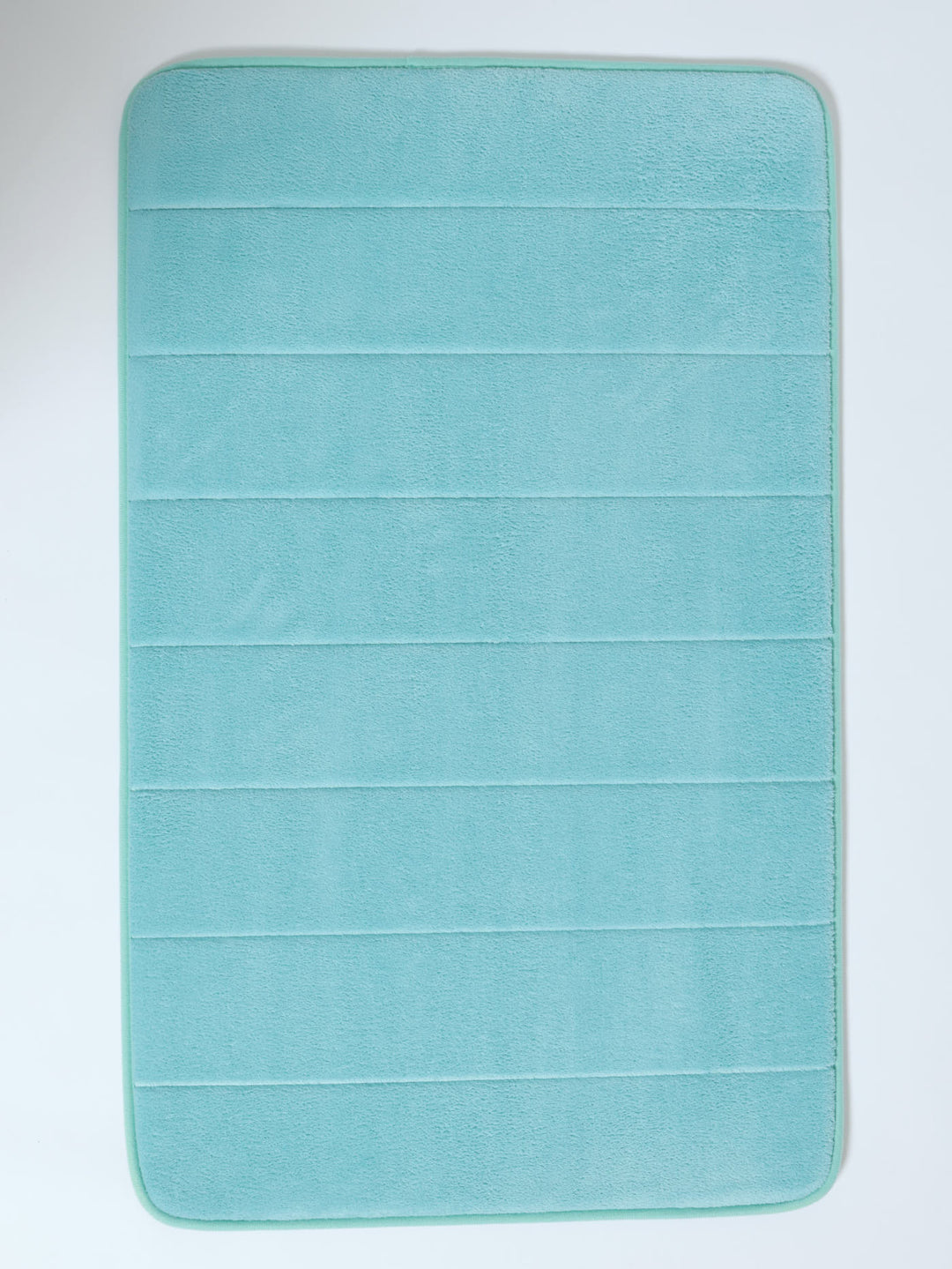 12mm Memory Foam Embossed Stripe Bath Mat - Mint