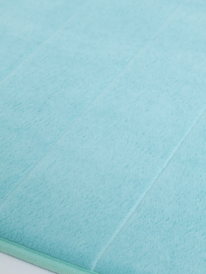 12mm Memory Foam Embossed Stripe Bath Mat - Mint