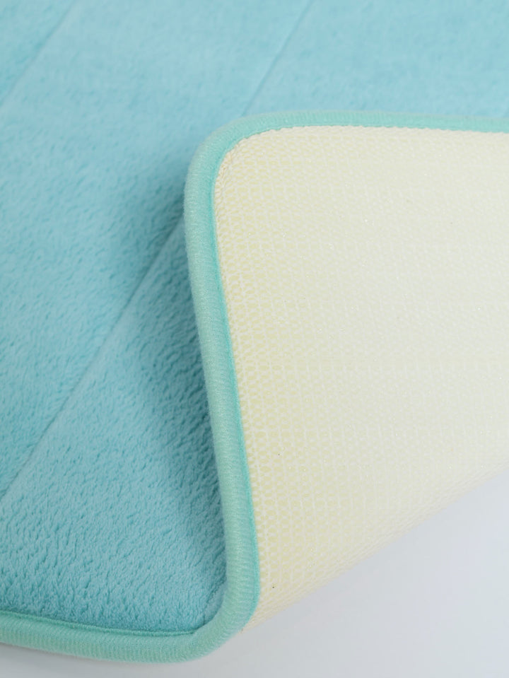 12mm Memory Foam Embossed Stripe Bath Mat - Mint