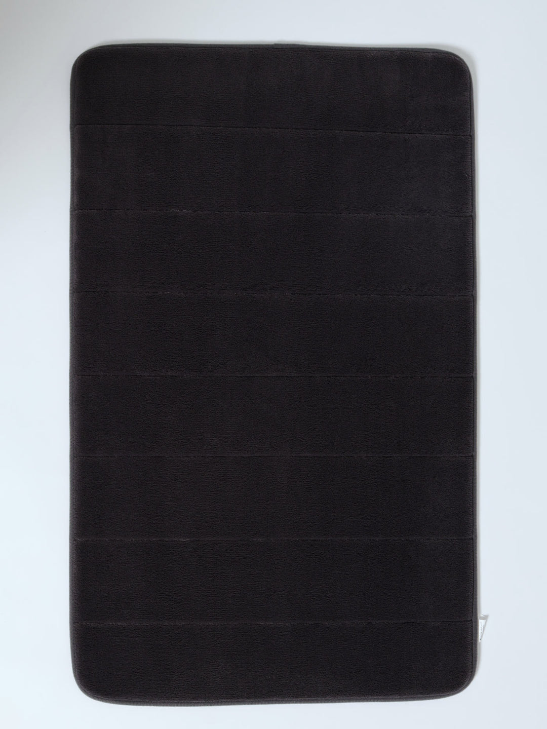 12mm Memory Foam Embossed Stripe Bath Mat - Charcoal