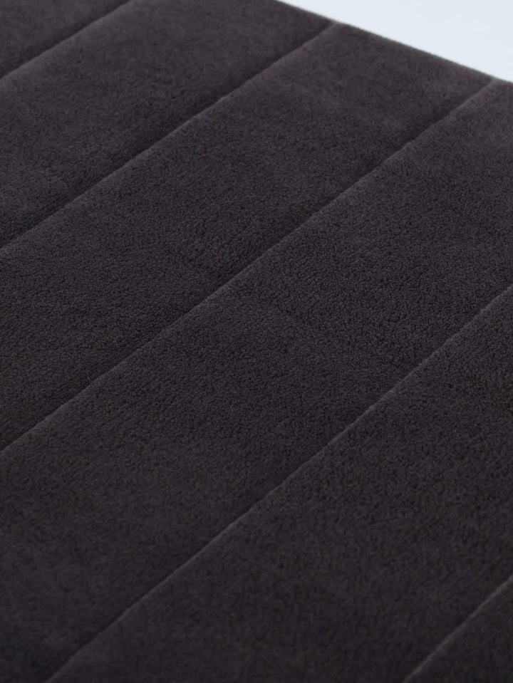 12mm Memory Foam Embossed Stripe Bath Mat - Charcoal