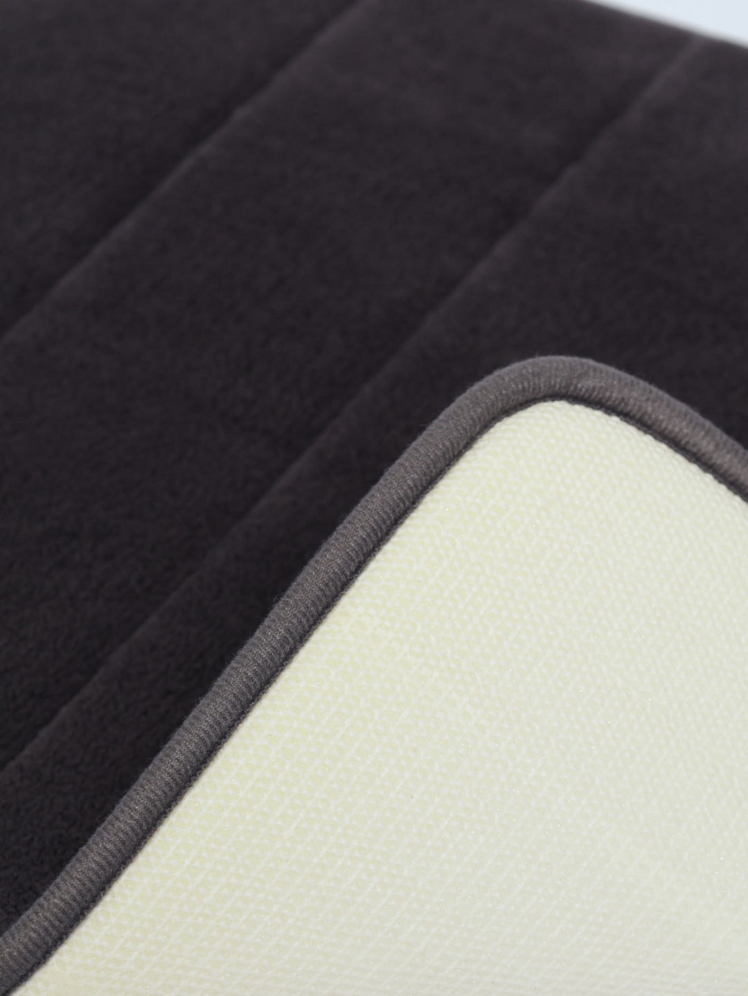 12mm Memory Foam Embossed Stripe Bath Mat - Charcoal