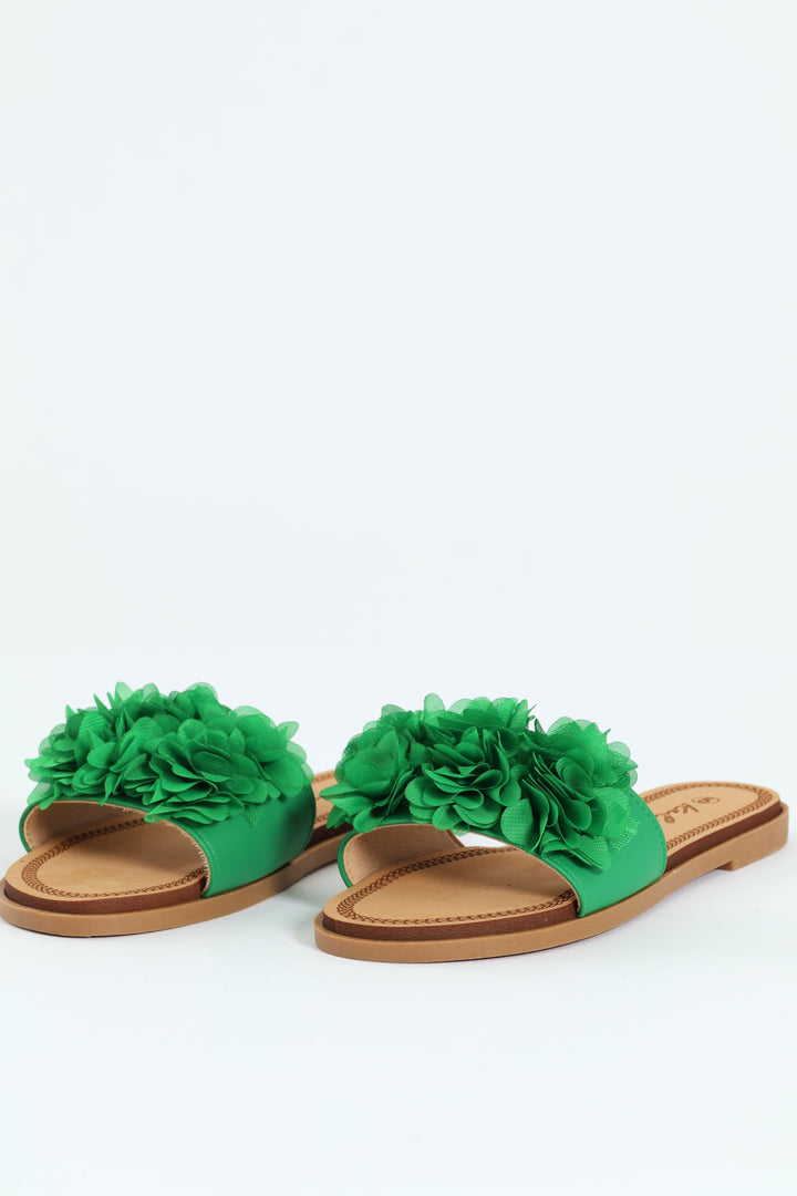 Floral Summer Sandal - Green