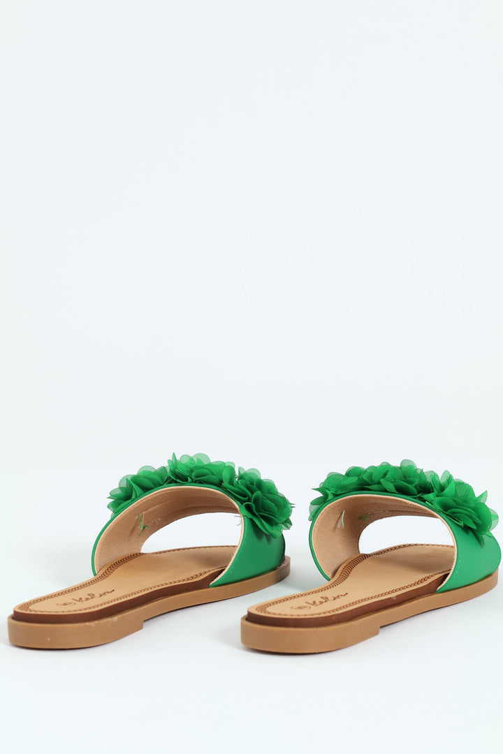 Floral Summer Sandal - Green